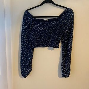 American Eagle Smocked Crop Top